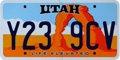 UT license plate Y239CV
