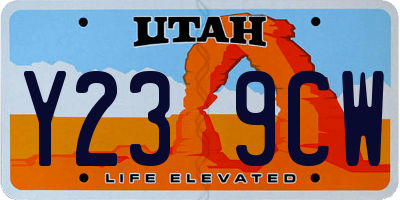 UT license plate Y239CW