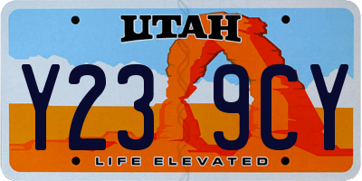 UT license plate Y239CY