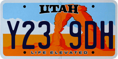 UT license plate Y239DH