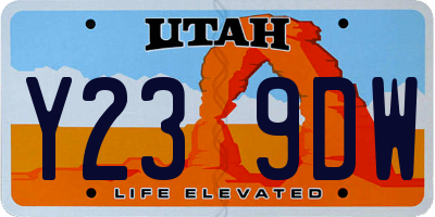 UT license plate Y239DW