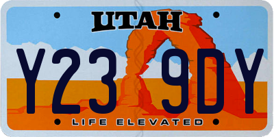 UT license plate Y239DY