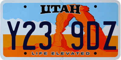 UT license plate Y239DZ
