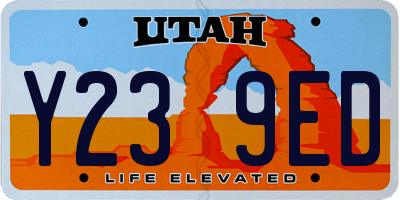 UT license plate Y239ED