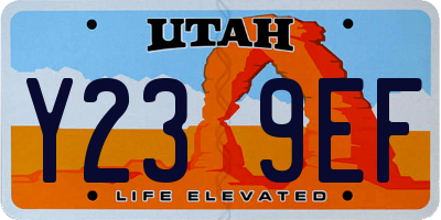 UT license plate Y239EF