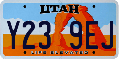 UT license plate Y239EJ