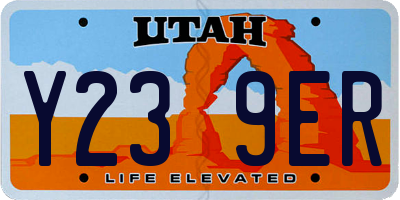 UT license plate Y239ER