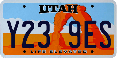UT license plate Y239ES