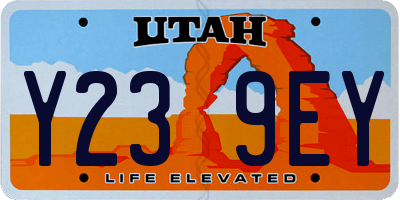 UT license plate Y239EY