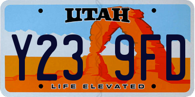 UT license plate Y239FD