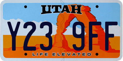 UT license plate Y239FF