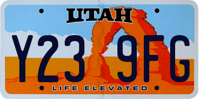 UT license plate Y239FG