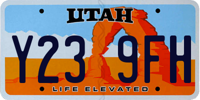 UT license plate Y239FH