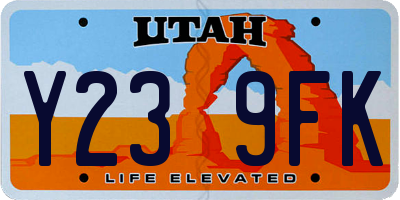 UT license plate Y239FK