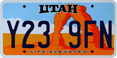 UT license plate Y239FN