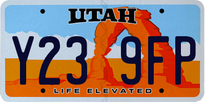 UT license plate Y239FP