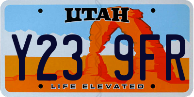 UT license plate Y239FR