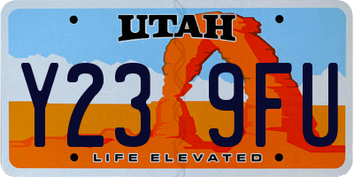 UT license plate Y239FU
