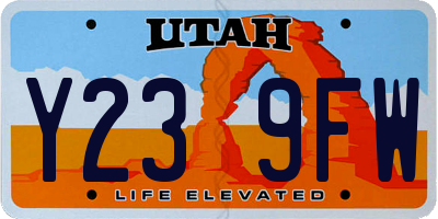 UT license plate Y239FW