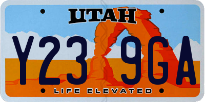 UT license plate Y239GA