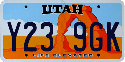 UT license plate Y239GK