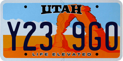 UT license plate Y239GO