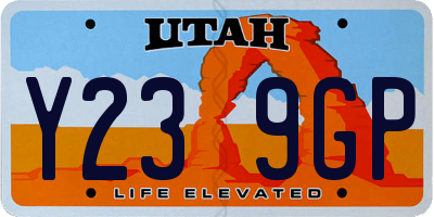 UT license plate Y239GP