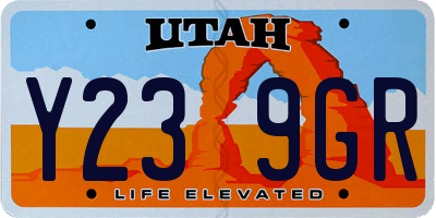 UT license plate Y239GR
