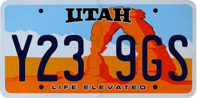 UT license plate Y239GS