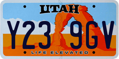 UT license plate Y239GV