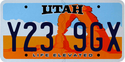 UT license plate Y239GX