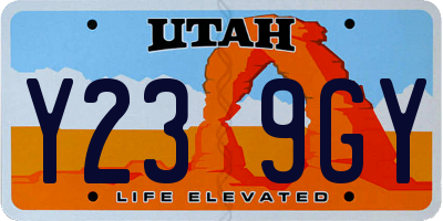 UT license plate Y239GY