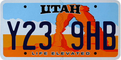 UT license plate Y239HB