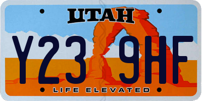 UT license plate Y239HF
