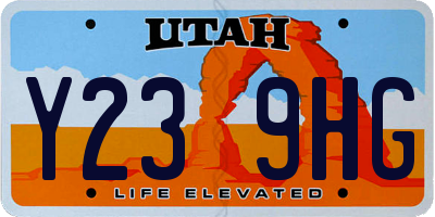 UT license plate Y239HG