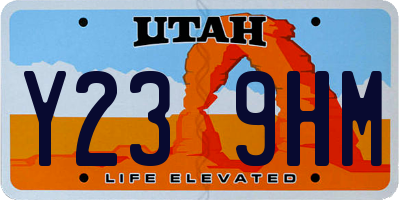 UT license plate Y239HM