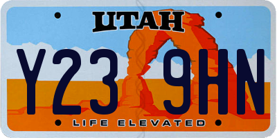 UT license plate Y239HN