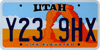 UT license plate Y239HX