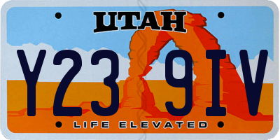 UT license plate Y239IV