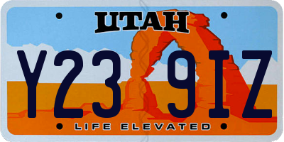 UT license plate Y239IZ