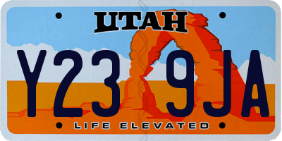 UT license plate Y239JA