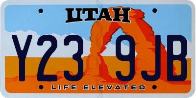 UT license plate Y239JB