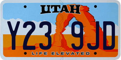 UT license plate Y239JD