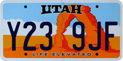 UT license plate Y239JF