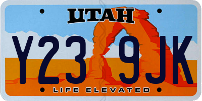 UT license plate Y239JK