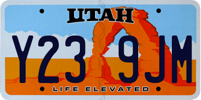 UT license plate Y239JM