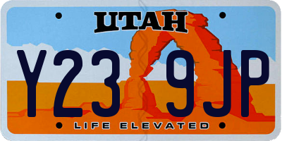 UT license plate Y239JP