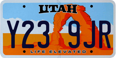 UT license plate Y239JR