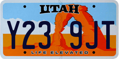 UT license plate Y239JT