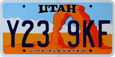 UT license plate Y239KF